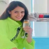 Pankhuri Awasthy consuming alcohol